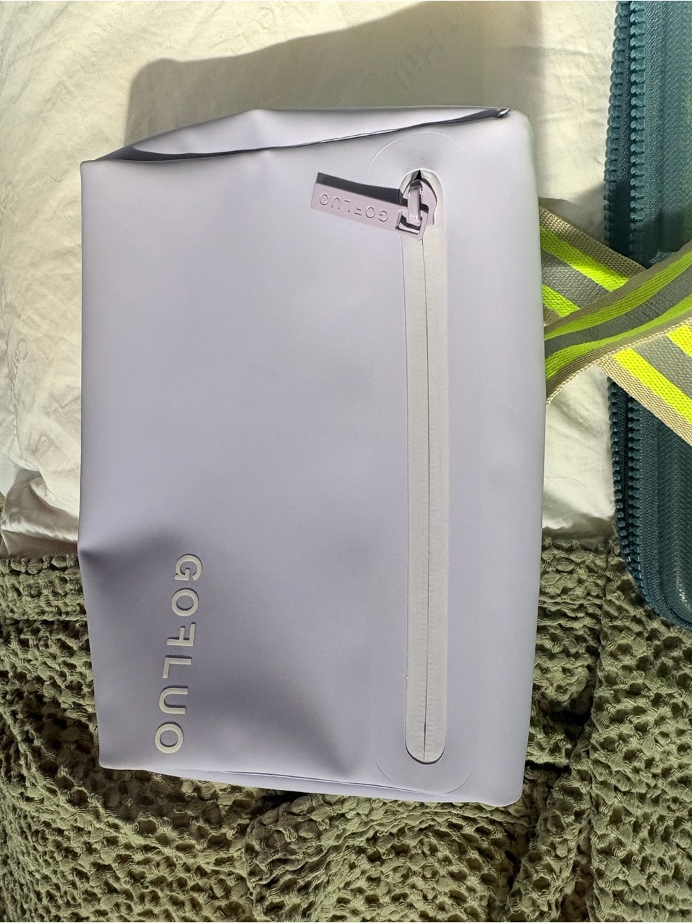 Oofos Lavender Zip Travel Pouch